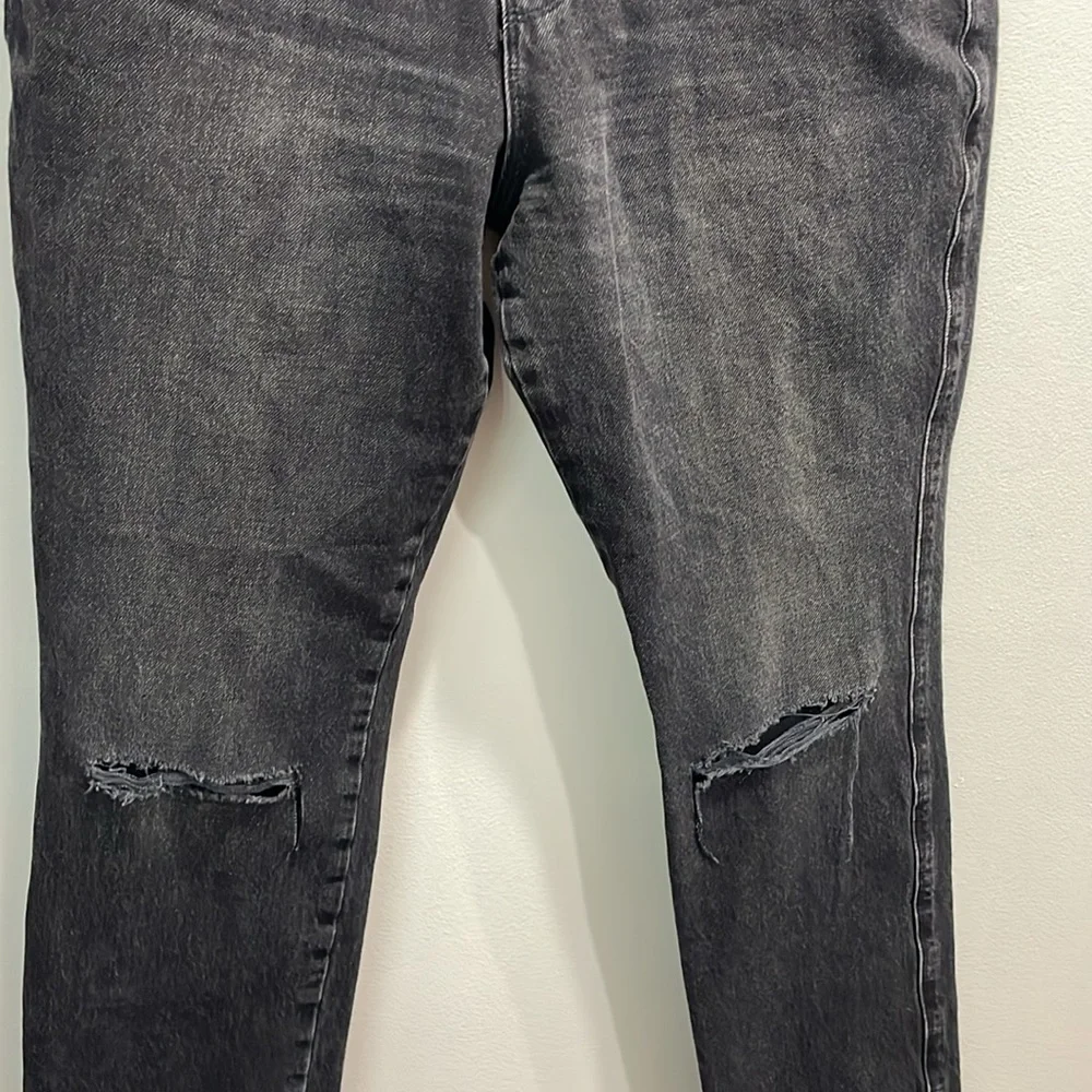 Frame distressed Le Sylvie Slender Straight high waist black jeans. Size 29 - Picture 4 of 10